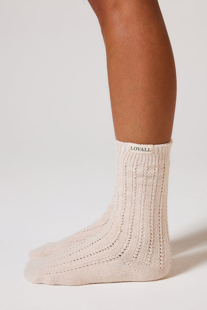 Knitted Socks - Beige