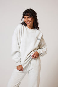 Curve ALL SZN Organic Oversized Sweatshirt Style 3 - Light Grey Marl