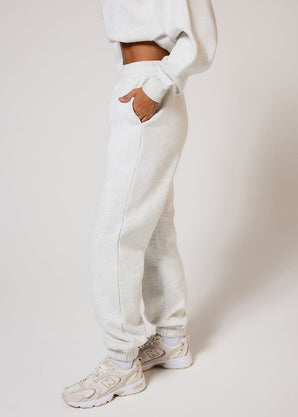 Curve ALL SZN Organic Cuffed Jogger - Light Grey Marl