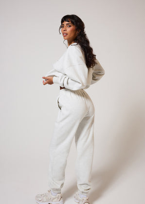 Curve ALL SZN Organic Cuffed Jogger - Light Grey Marl
