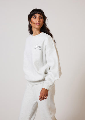 Curve ALL SZN Organic Oversized Sweatshirt Style 3 - Light Grey Marl