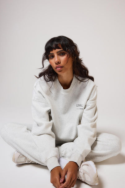 Curve ALL SZN Organic Oversized Sweatshirt Style 3 - Light Grey Marl