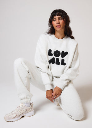 Curve ALL SZN Organic Oversized Sweatshirt Style 1 - Light Grey Marl
