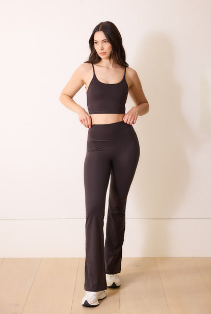 24/7 Revitalise Flare Leggings - Black Coffee