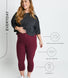 Maternity Everyday Cropped Leggings - Burgundy