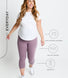 Maternity Everyday Cropped Leggings - Elderberry Purple