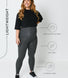 Maternity Lightweight Everyday Leggings - Dark Grey Marl