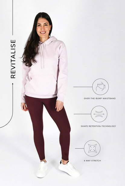 Maternity Revitalise Leggings - Winter Berry