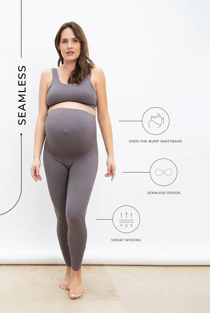 Ultimate Seamless Maternity Leggings - Deep Mauve