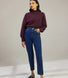 Slim Fit Mom Jeans - Dark Blue