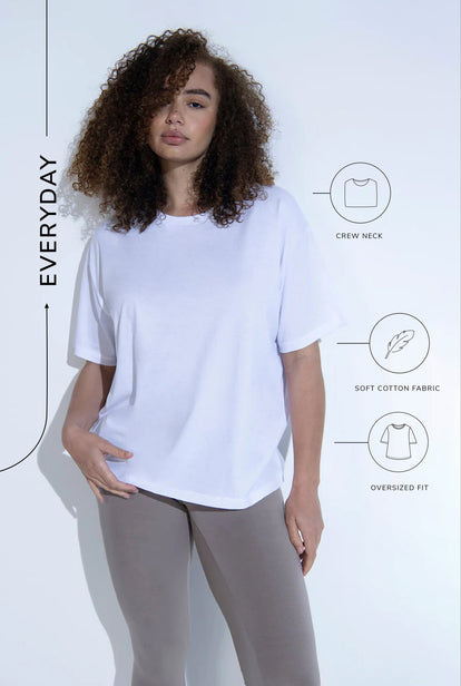 Curve Oversized T-shirt - White