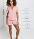 Pure Cotton Button Up Short Pyjama Set - Pink Dot