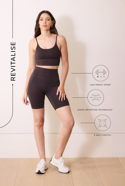 Curve 24/7 Revitalise Cycling Shorts - Black Coffee