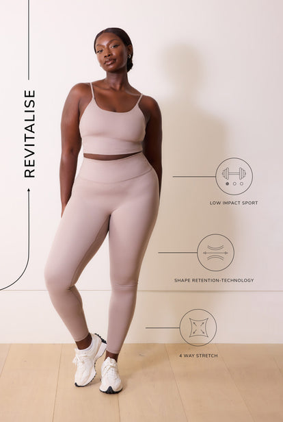 Curve 24/7 Revitalise 7/8 High Waisted Leggings - Clay