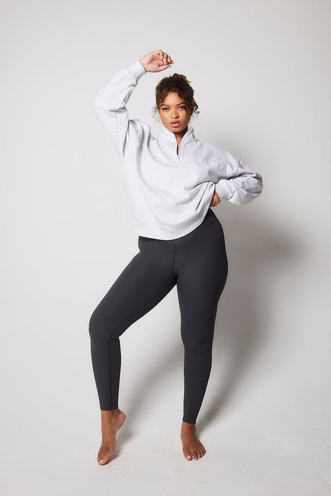 Curve Ribbed Leggings - Shadow Grey