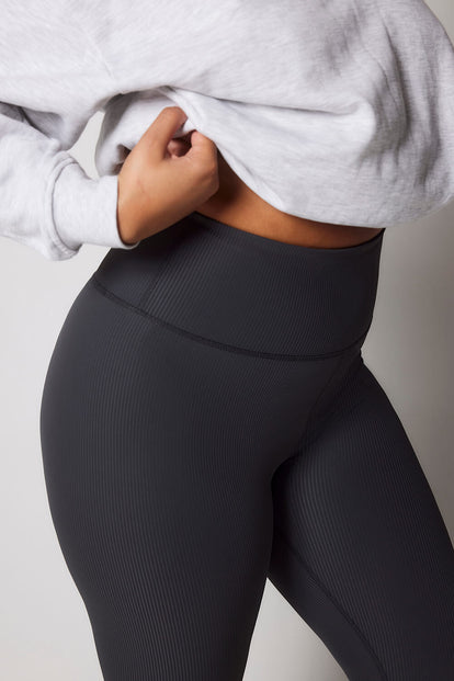 Curve Ribbed Leggings - Shadow Grey