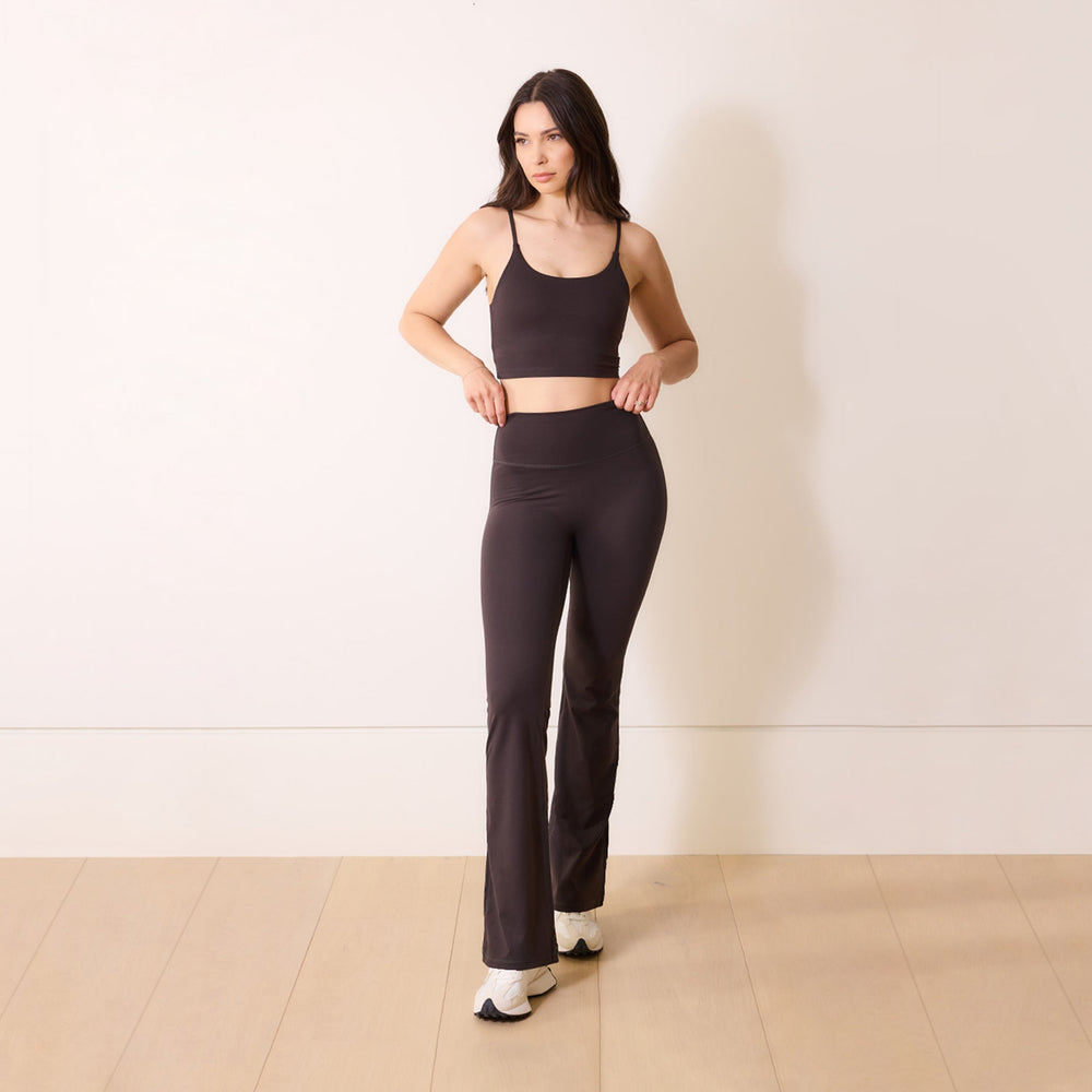 24/7 Revitalise Flare Leggings - Black Coffee