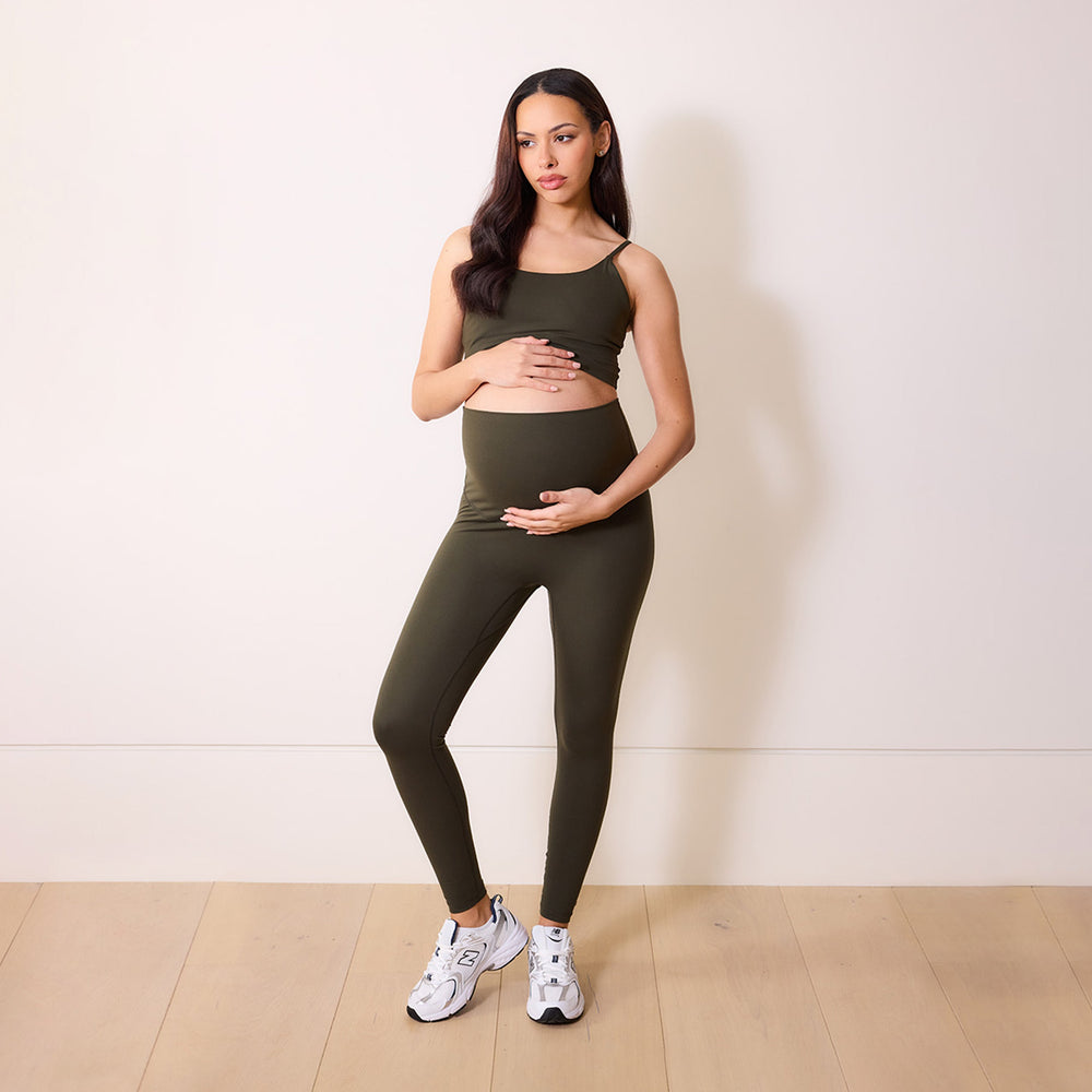 Maternity 24/7 Revitalise Leggings - Deep Olive