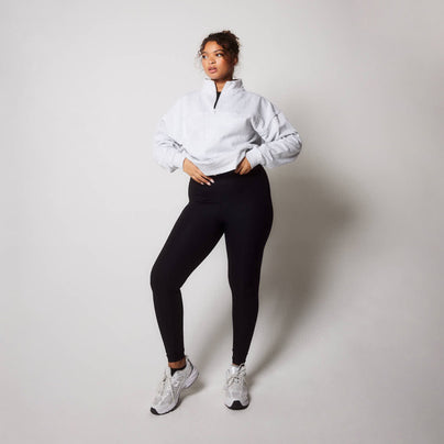 Curve Ribbed Leggings - Black
