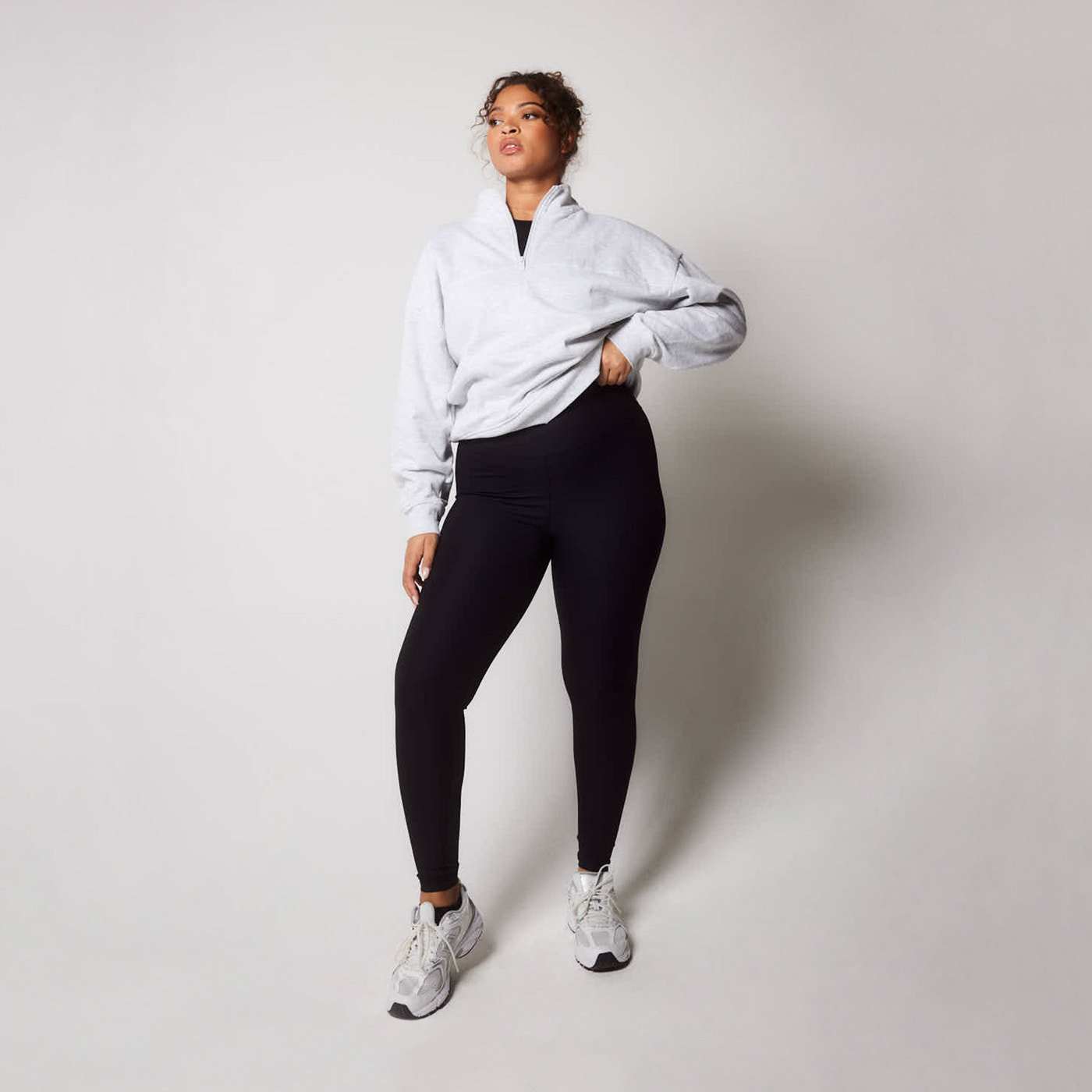 Curve Ribbed Leggings - Black