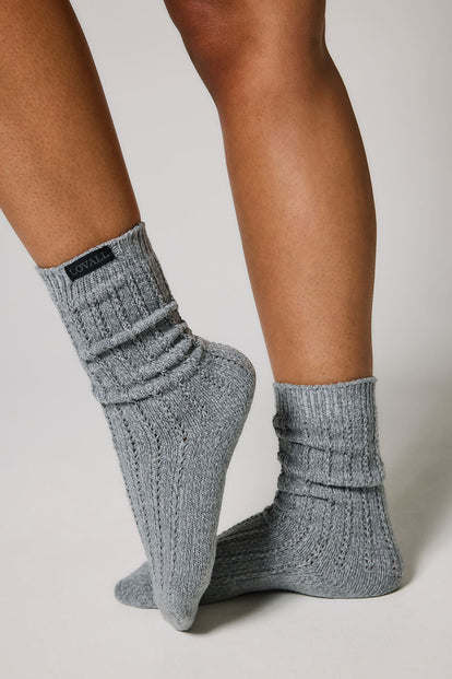 Knitted Socks - Dark Grey