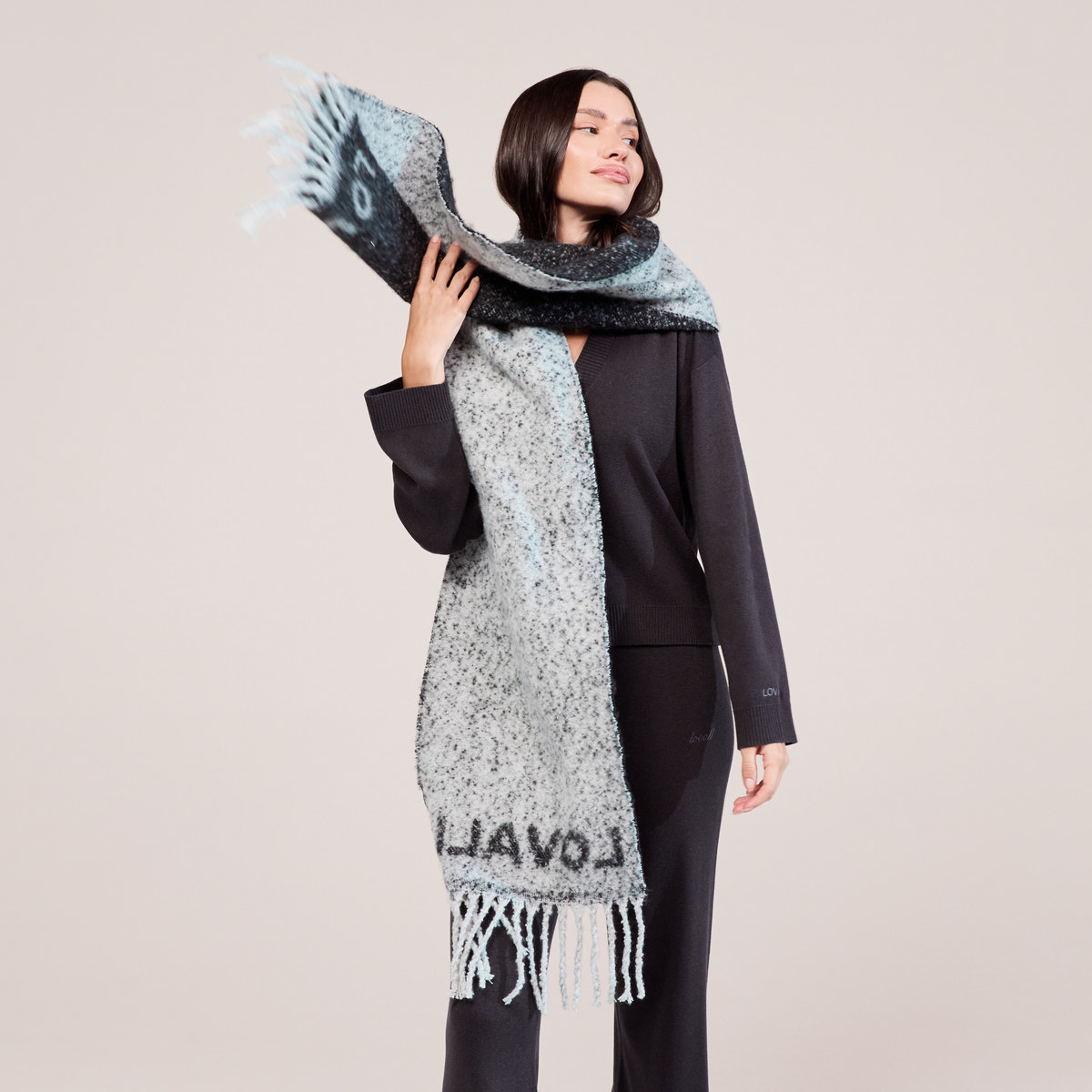 Woven Scarf - Black
