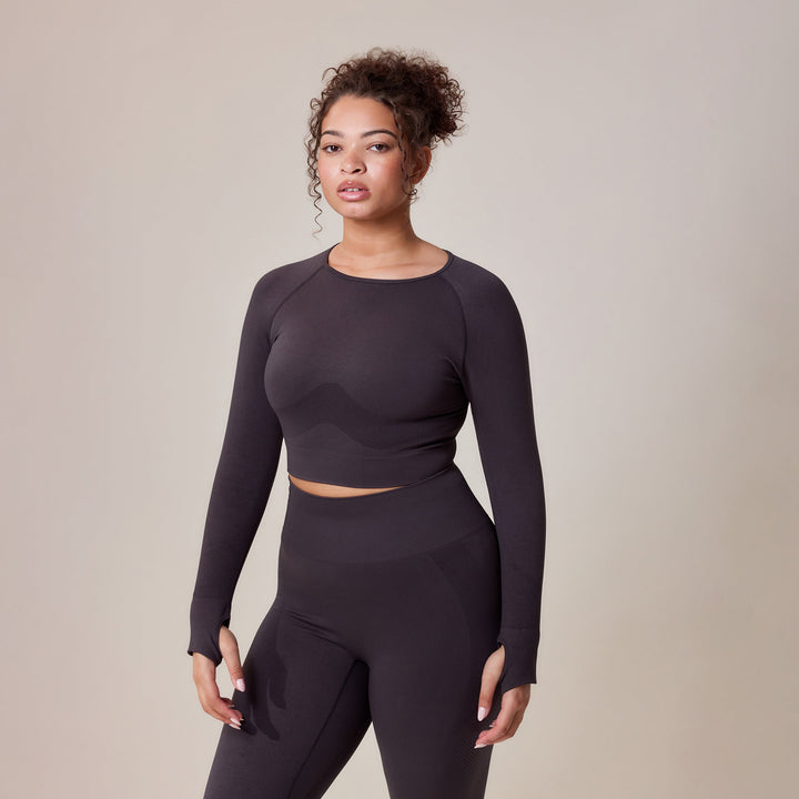 Sculpt Seamless Long Sleeve Top - Shadow