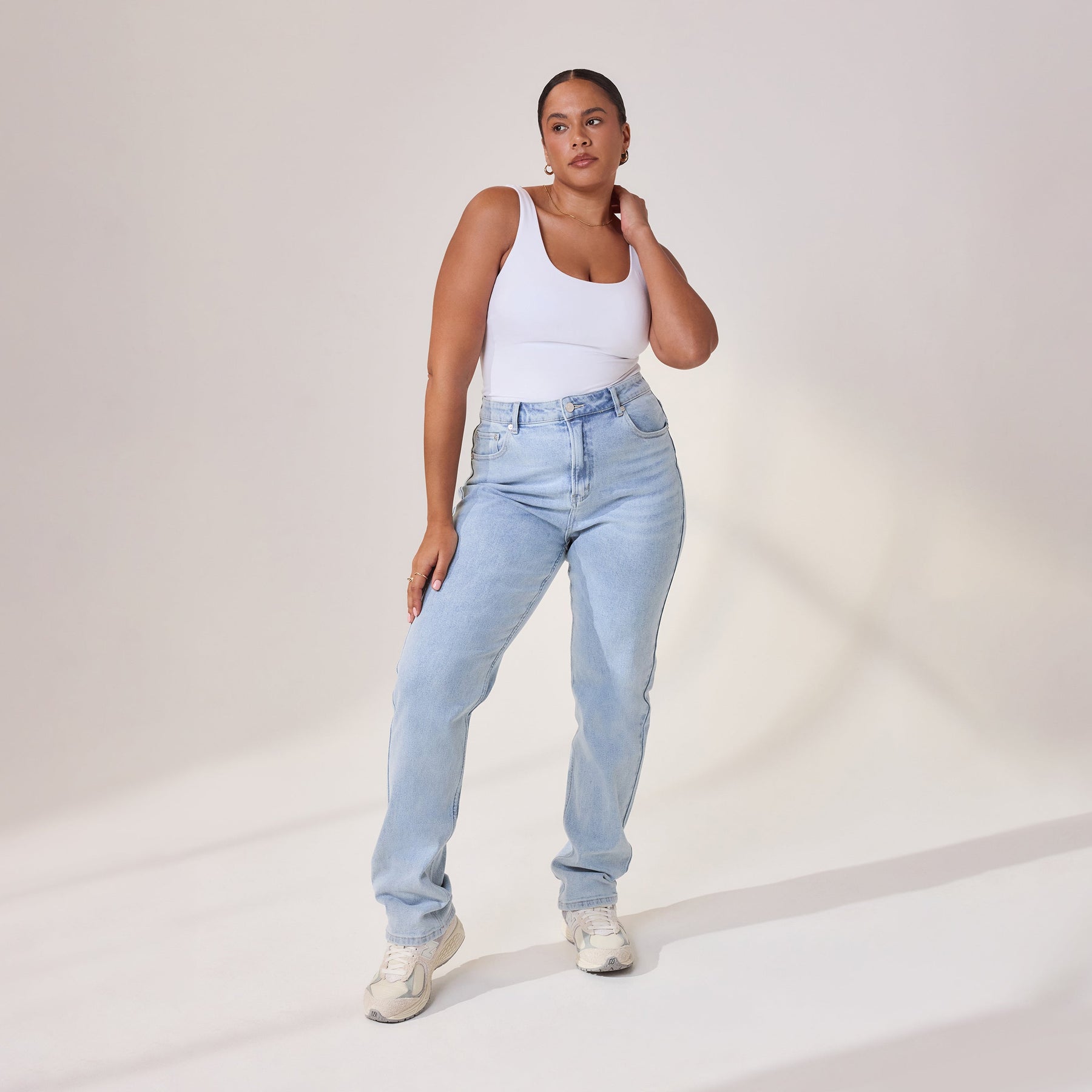 Curve Straight Jeans - Light Bleach