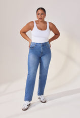 Straight Jeans - Mid Blue