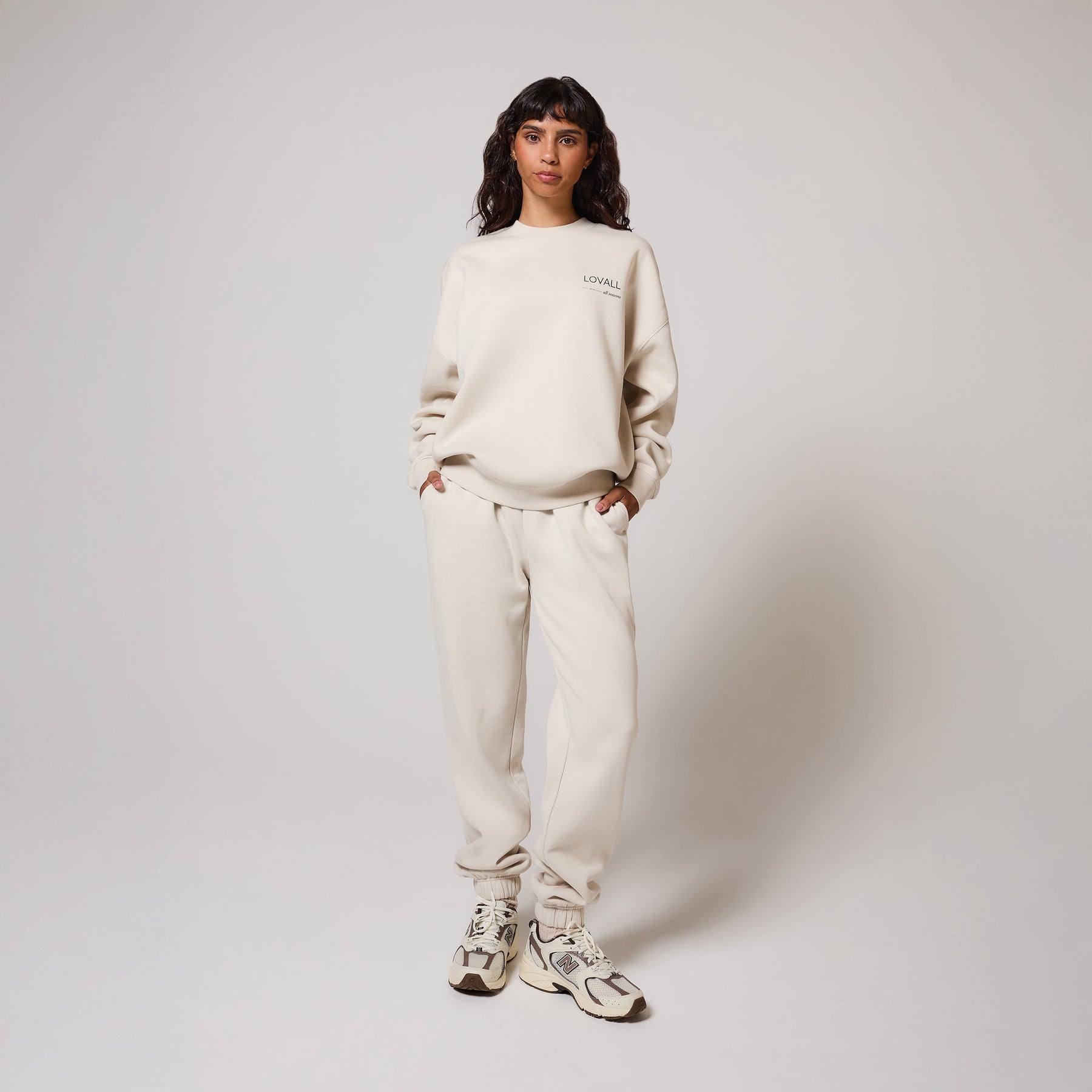Curve ALL SZN Organic Cuffed Jogger - Ecru