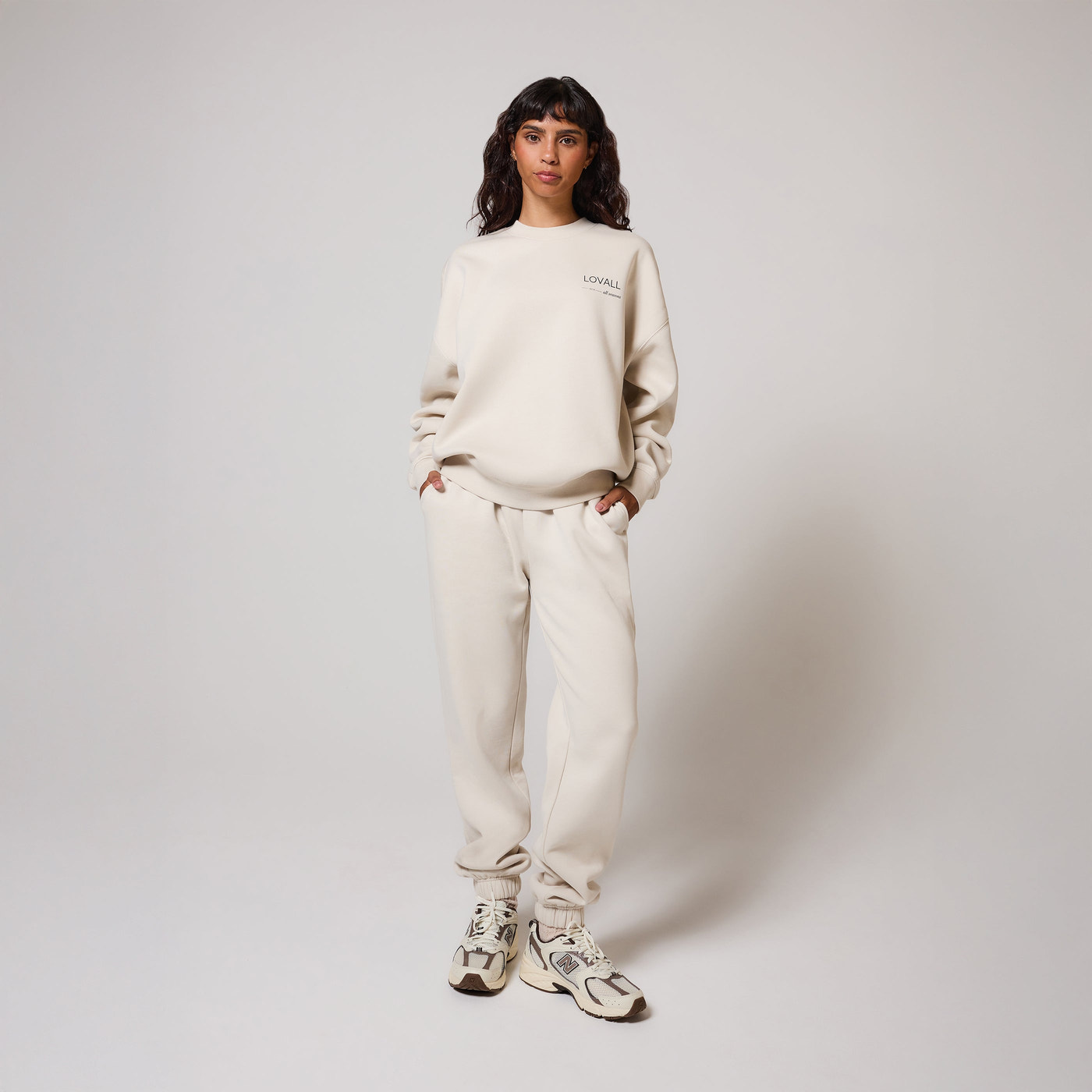 Curve ALL SZN Organic Cuffed Jogger - Ecru