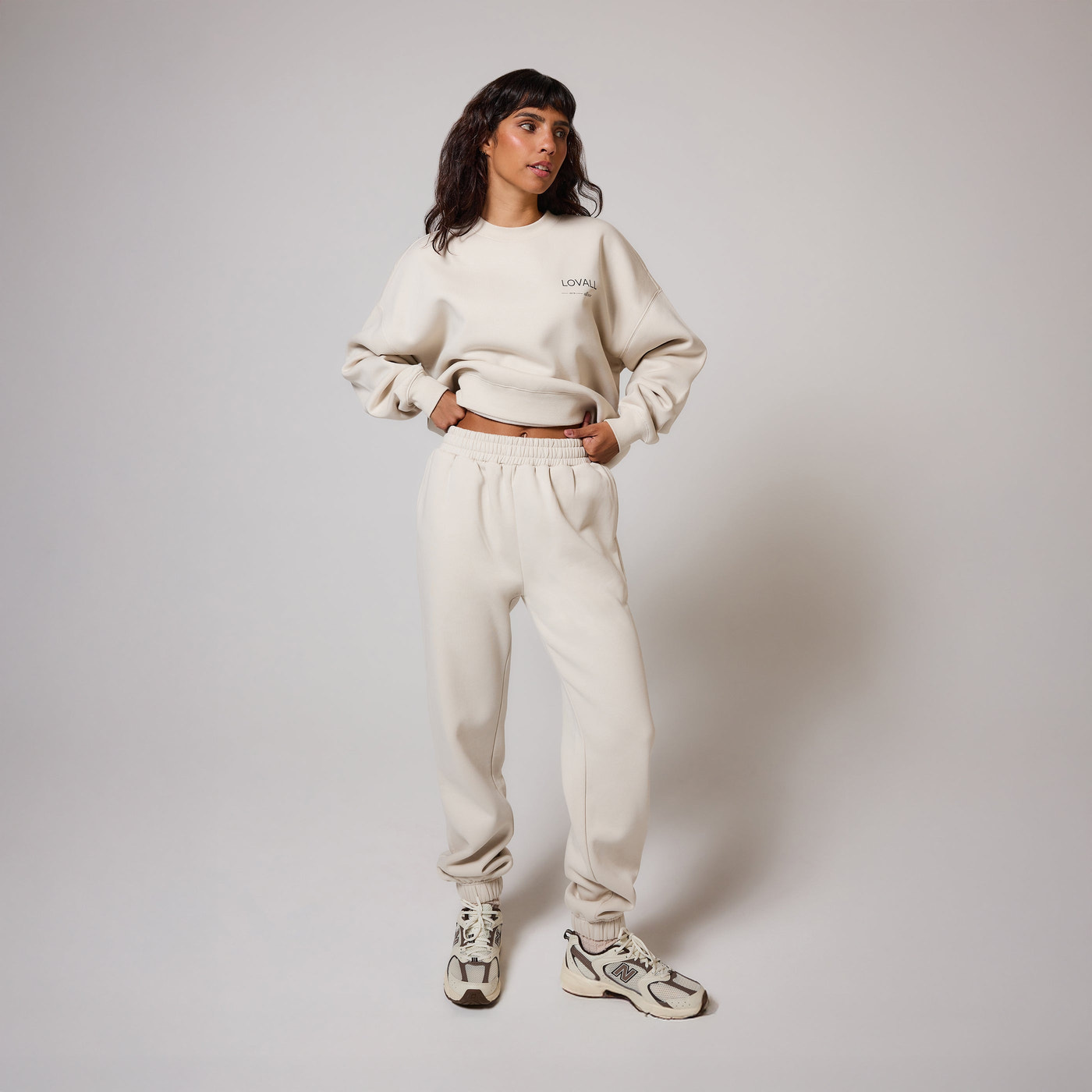Curve ALL SZN Organic Cuffed Jogger - Ecru