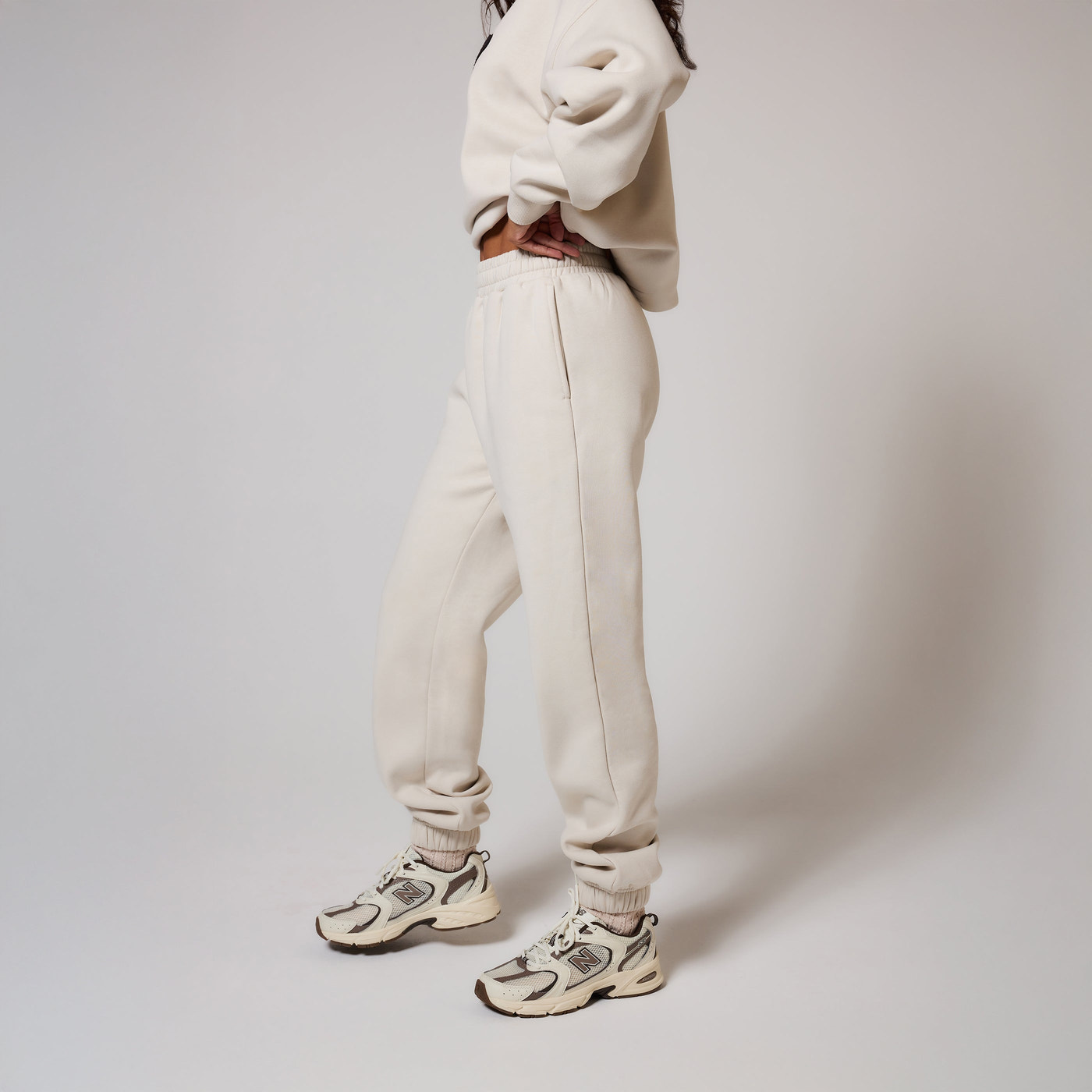 Curve ALL SZN Organic Cuffed Jogger - Ecru