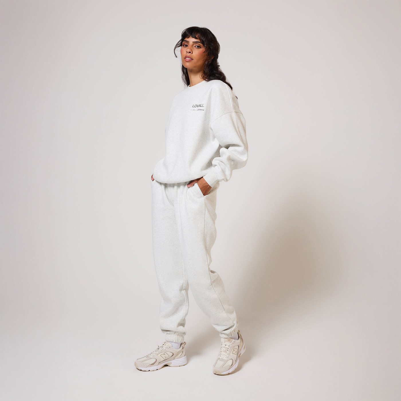 Curve ALL SZN Organic Cuffed Jogger - Light Grey Marl