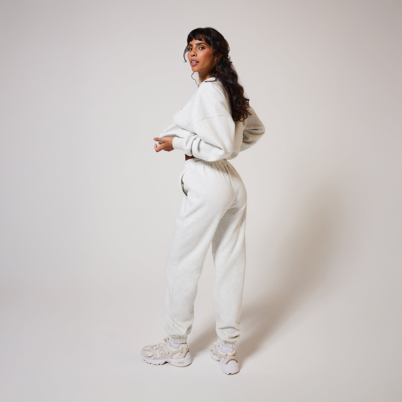 Curve ALL SZN Organic Cuffed Jogger - Light Grey Marl