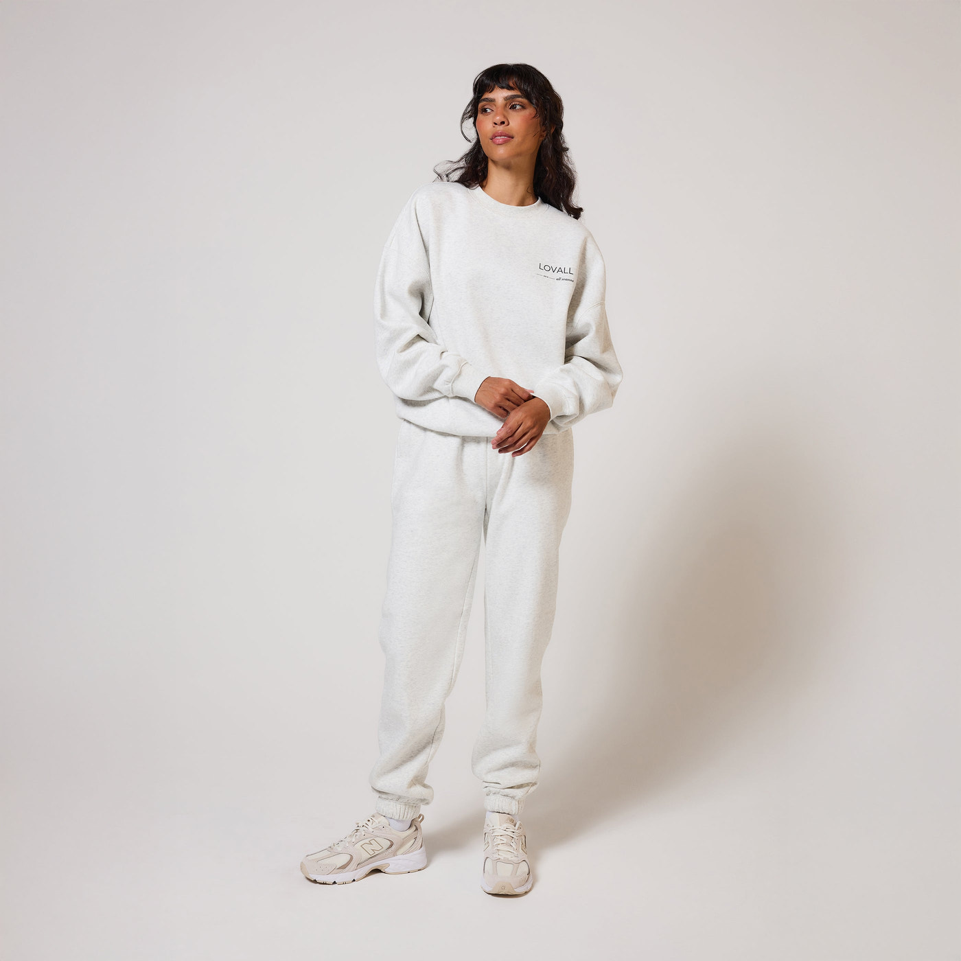 Curve ALL SZN Organic Cuffed Jogger - Light Grey Marl