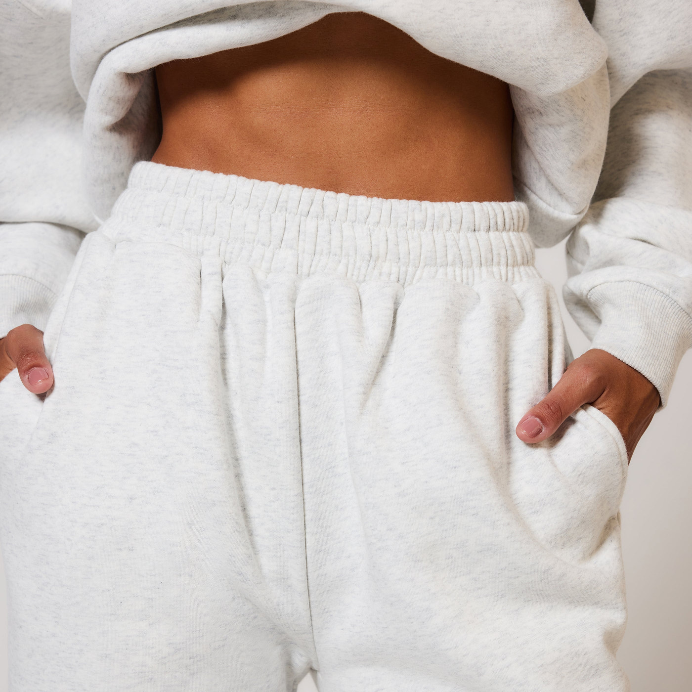 Curve ALL SZN Organic Cuffed Jogger - Light Grey Marl
