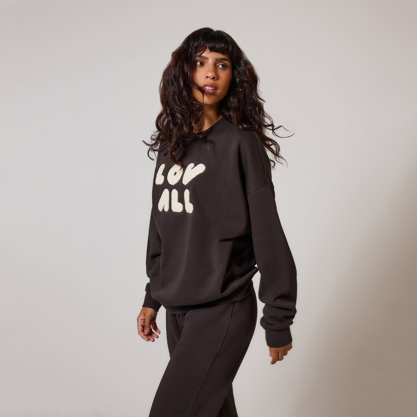Curve ALL SZN Organic Oversized Sweatshirt Style 1 - Black Coffee
