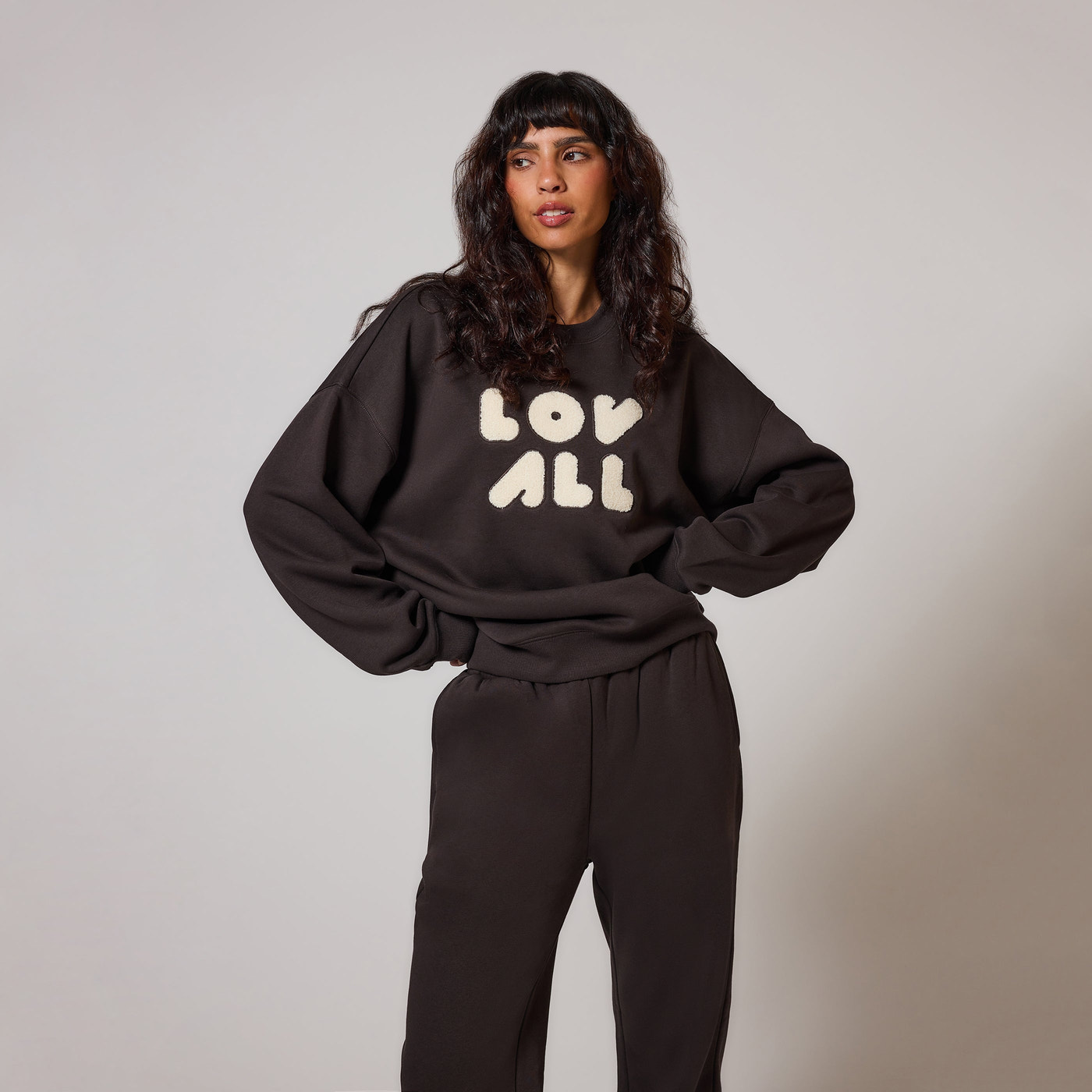 Curve ALL SZN Organic Oversized Sweatshirt Style 1 - Black Coffee