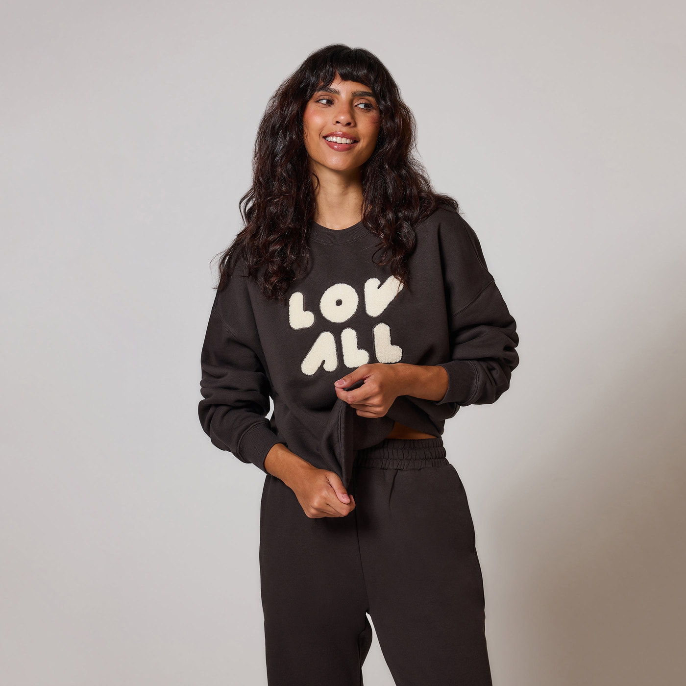 Curve ALL SZN Organic Oversized Sweatshirt Style 1 - Black Coffee