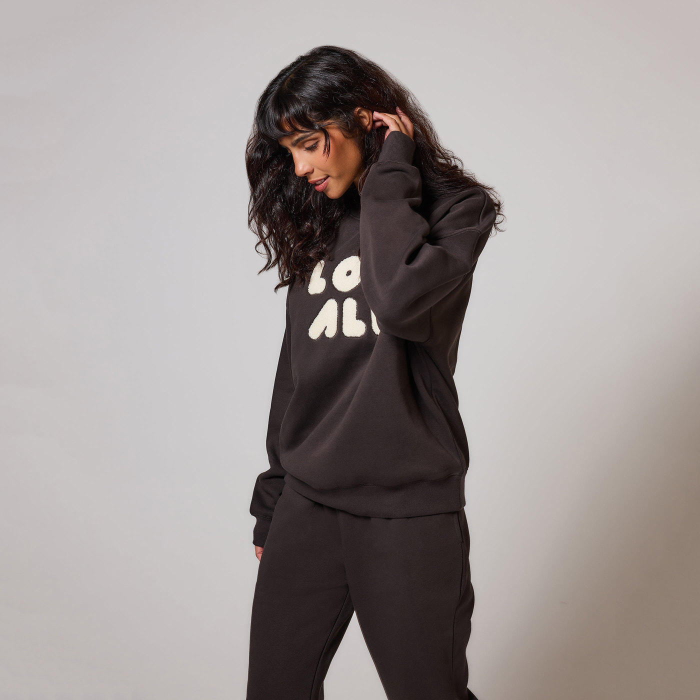 Curve ALL SZN Organic Oversized Sweatshirt Style 1 - Black Coffee