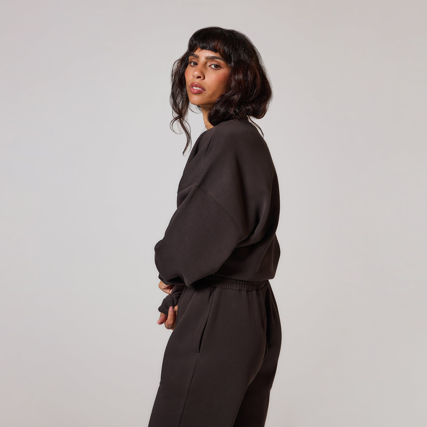 Curve ALL SZN Organic Oversized Sweatshirt Style 1 - Black Coffee