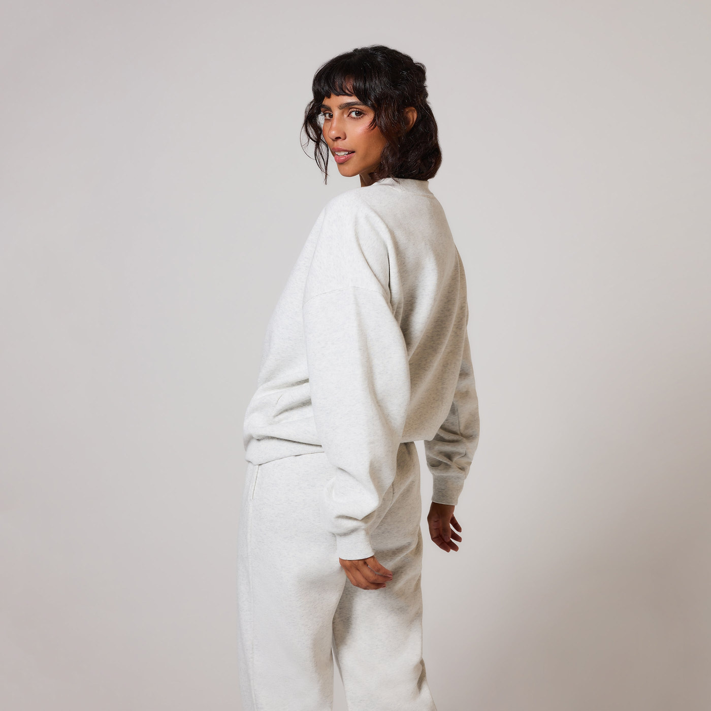 Curve ALL SZN Organic Oversized Sweatshirt Style 1 - Light Grey Marl