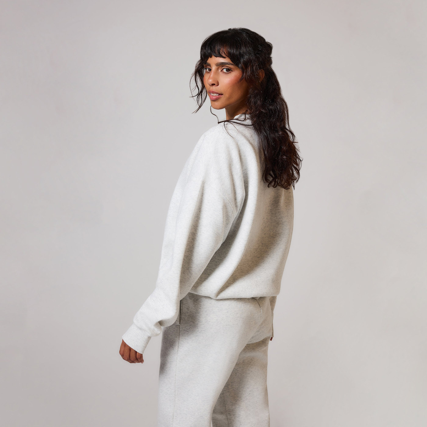 Curve ALL SZN Organic Oversized Sweatshirt Style 1 - Light Grey Marl