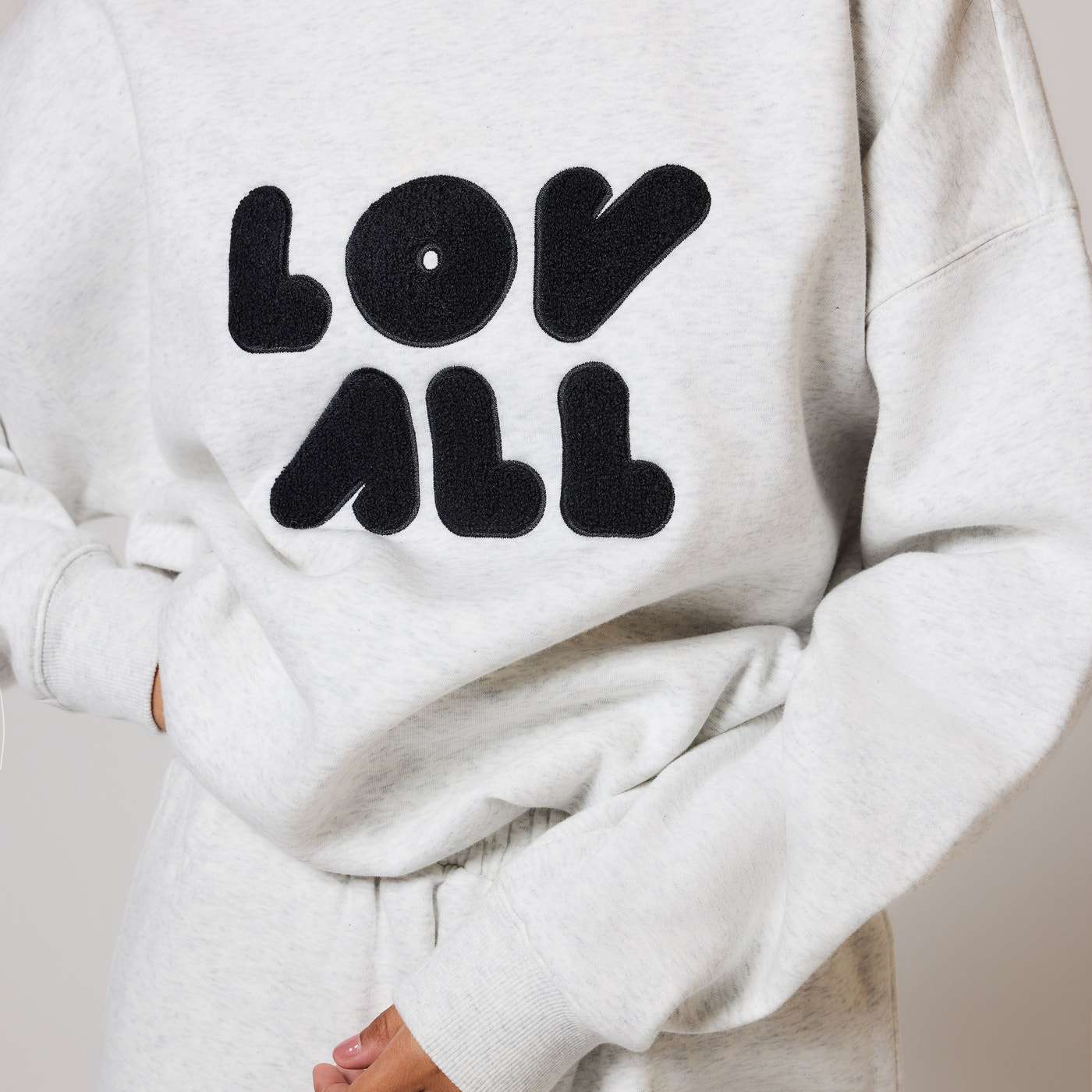 Curve ALL SZN Organic Oversized Sweatshirt Style 1 - Light Grey Marl