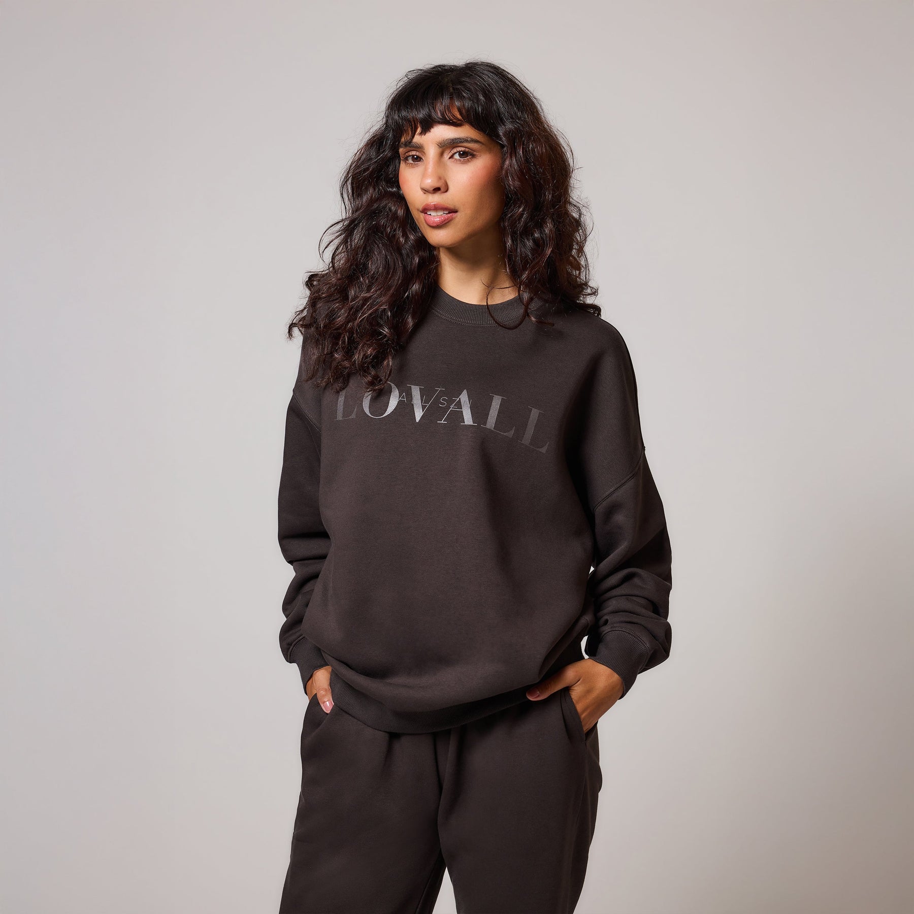 ALL SZN Organic Oversized Sweatshirt Style 4 - Black Coffee