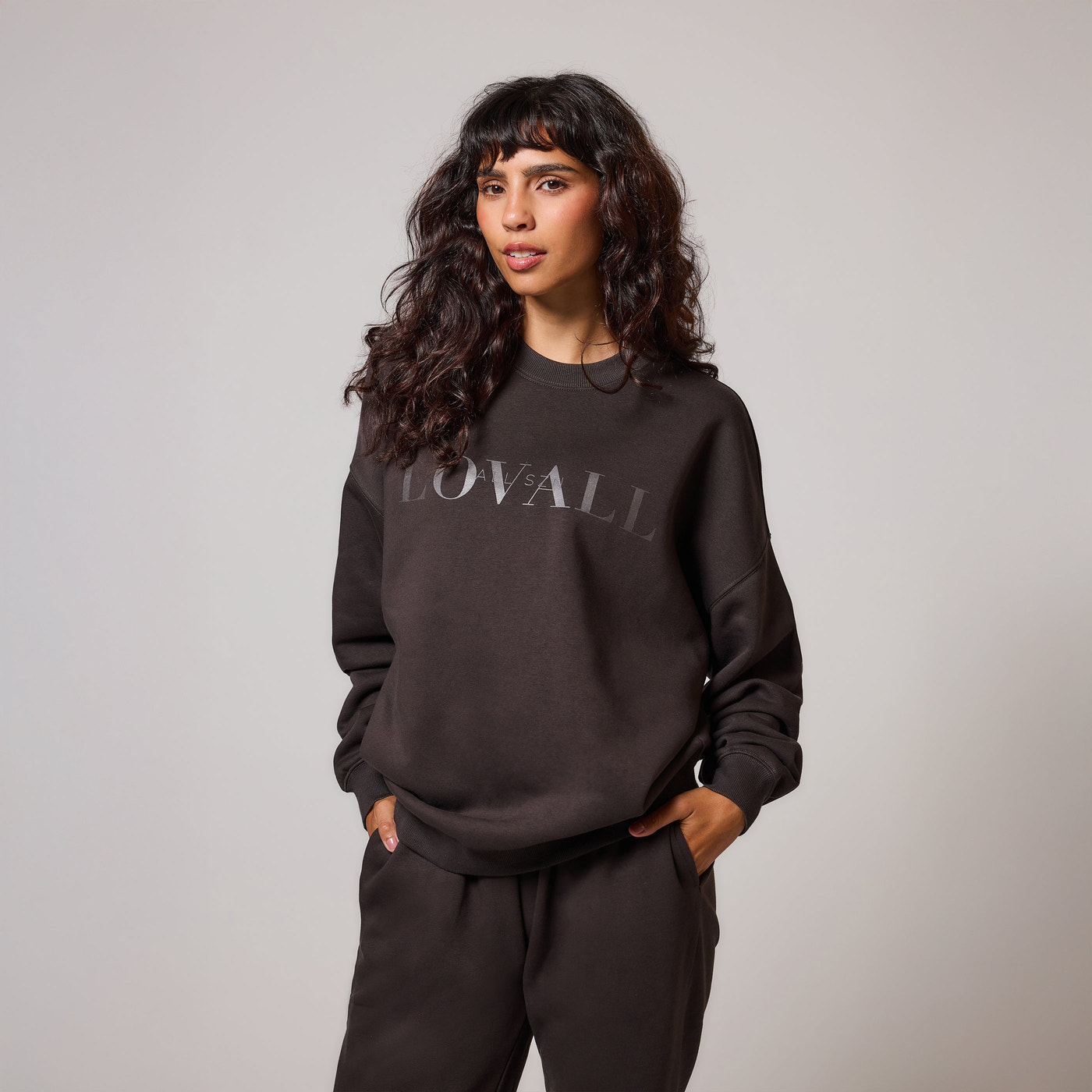 ALL SZN Organic Oversized Sweatshirt Style 4 - Black Coffee
