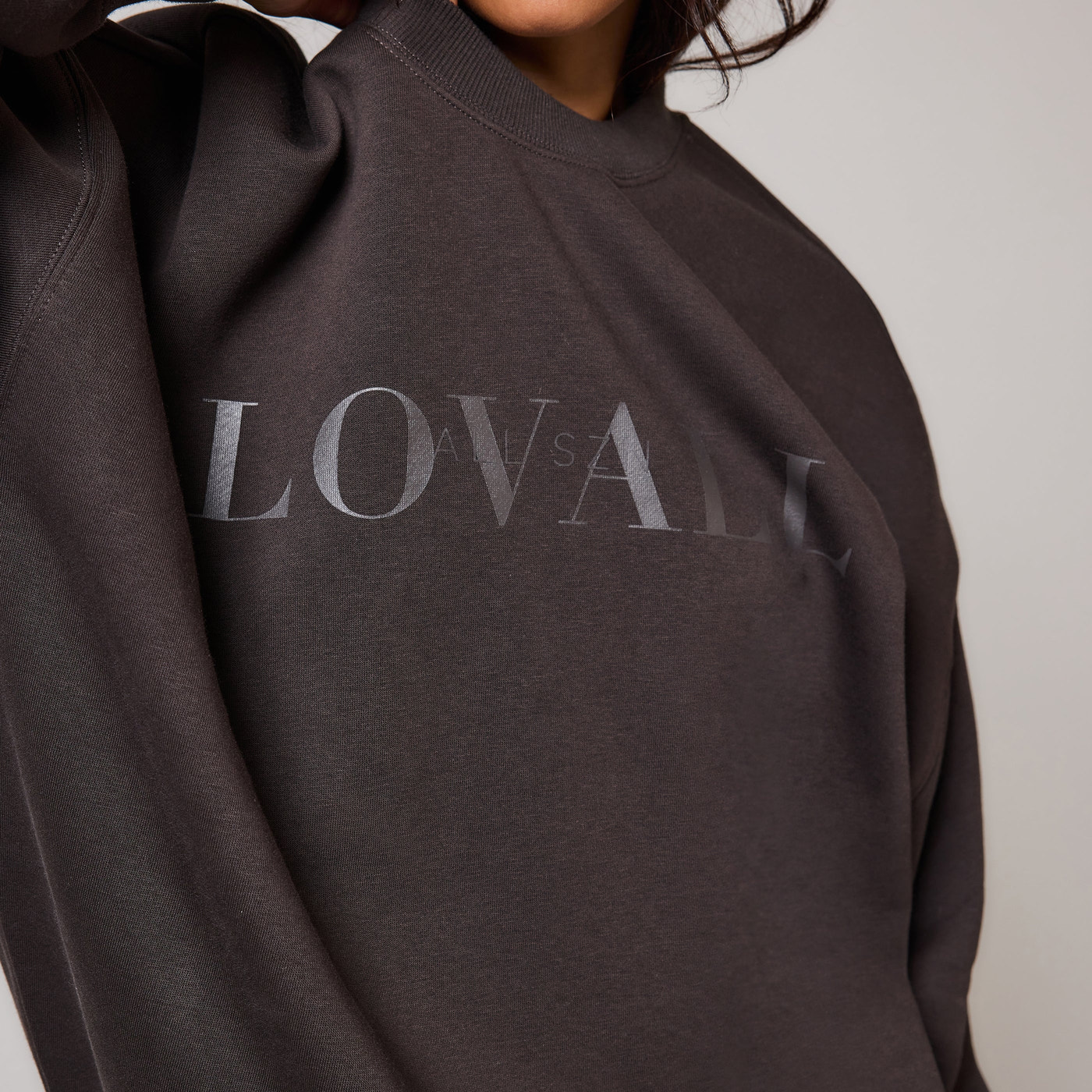ALL SZN Organic Oversized Sweatshirt Style 4 - Black Coffee