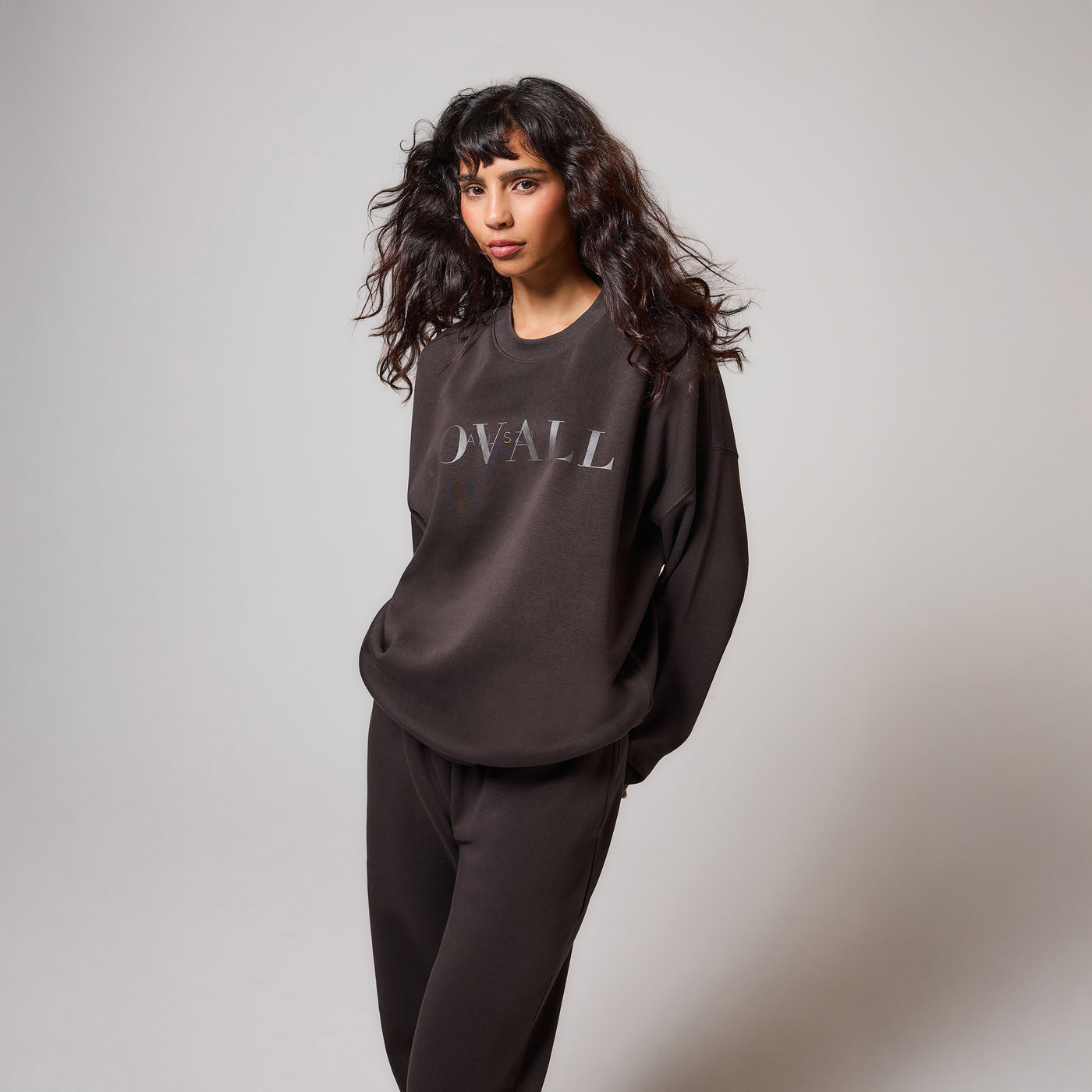 ALL SZN Organic Oversized Sweatshirt Style 4 - Black Coffee