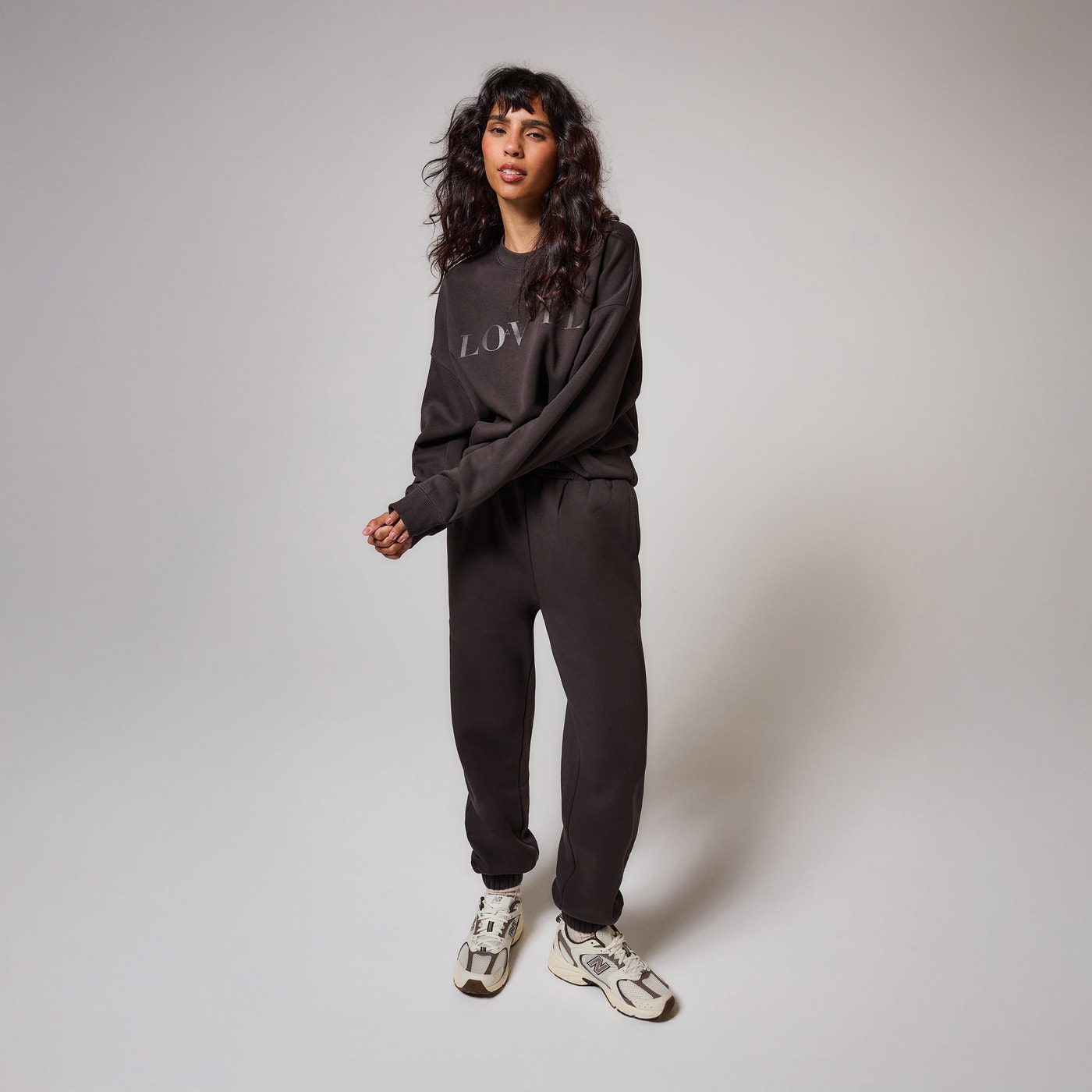 ALL SZN Organic Oversized Sweatshirt Style 4 - Black Coffee